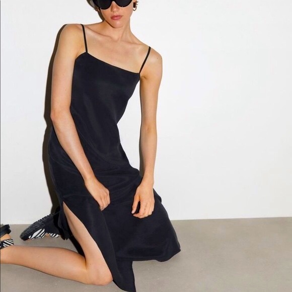 midi slip dress zara